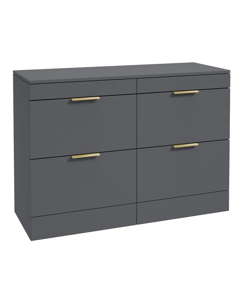 1753718926_uf1345-1 STOCKHOLM Floorstanding 120cm Four Drawer Countertop Vanity Unit - Image 1