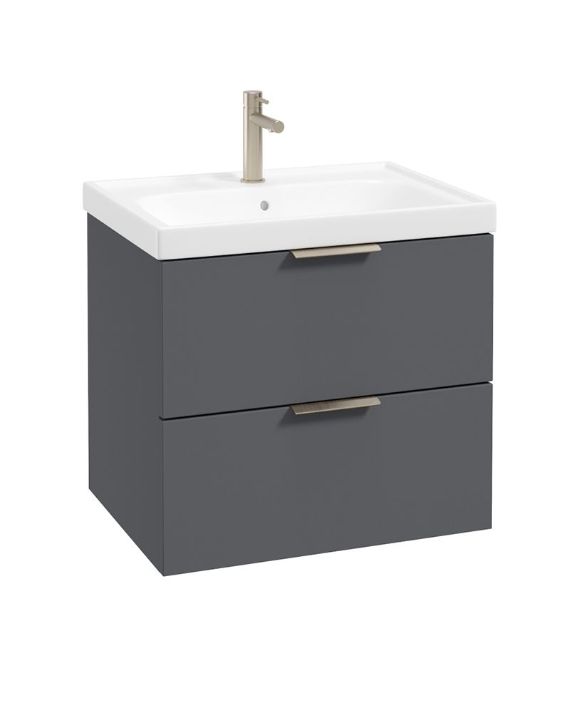 1753719088_uf1553-1 STOCKHOLM Wall Hung 60cm Two Drawer Vanity Unit - Image 1