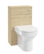 CORTA Back To Wall WC Unit - Honey Oak-Chrome Button