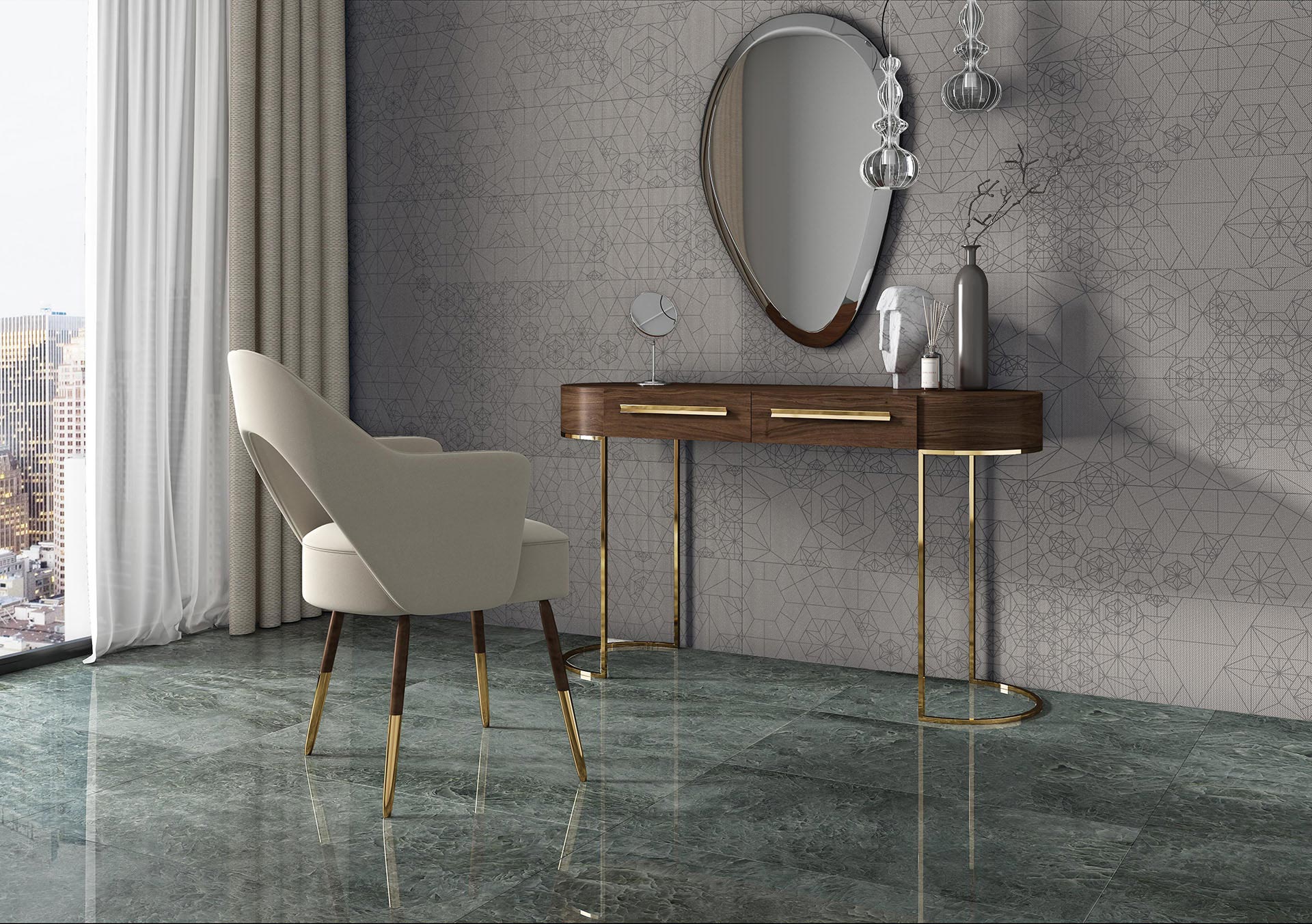 214 Taj Mahal Seagreen Polished Rect - Image 1
