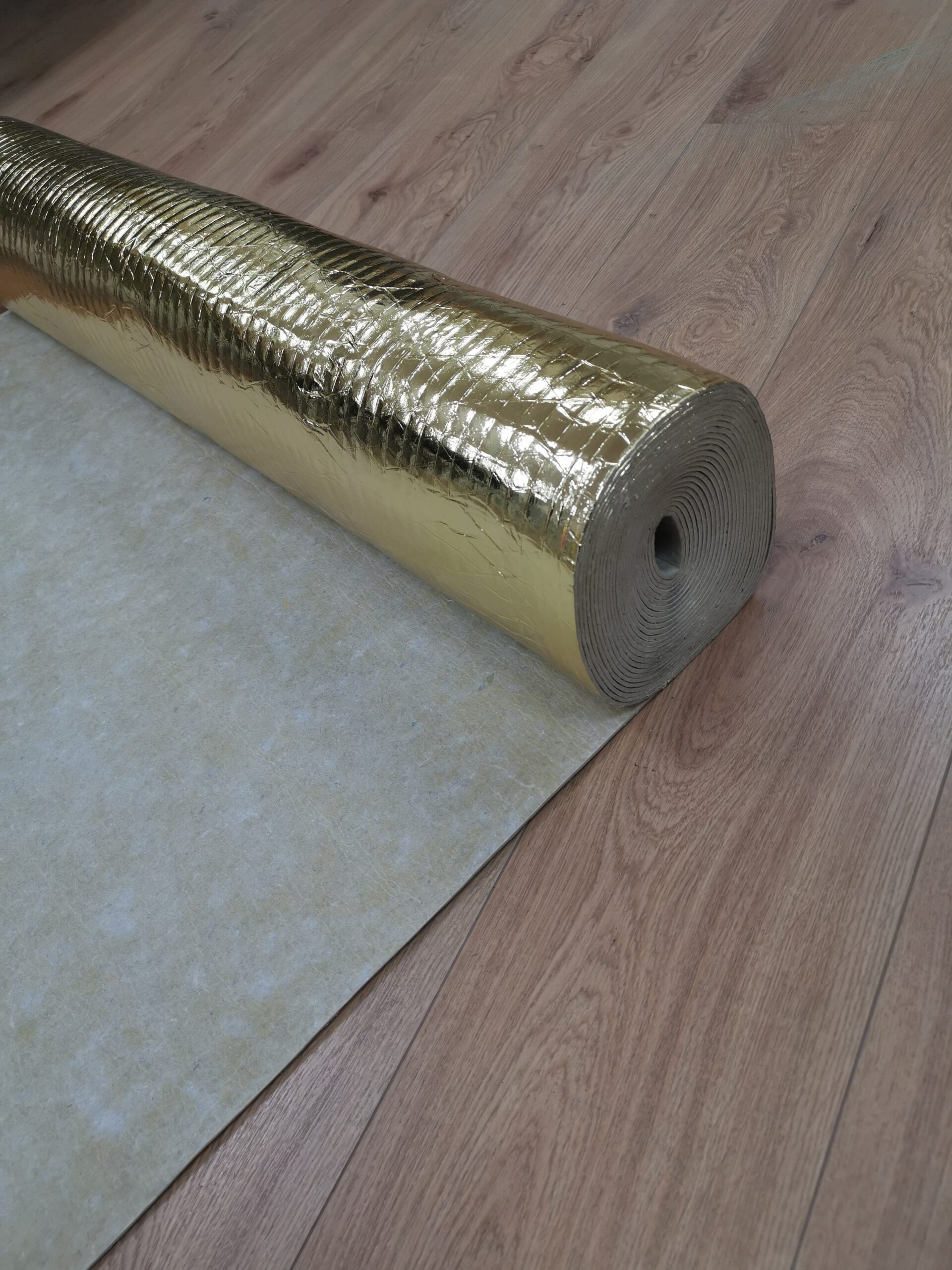 Acousta-Gold-3mm_400bb215-7660-463c-82dc-b2a960273319-1 Acousta Gold Underlay 3.3mm - (10mt roll) - Image 1