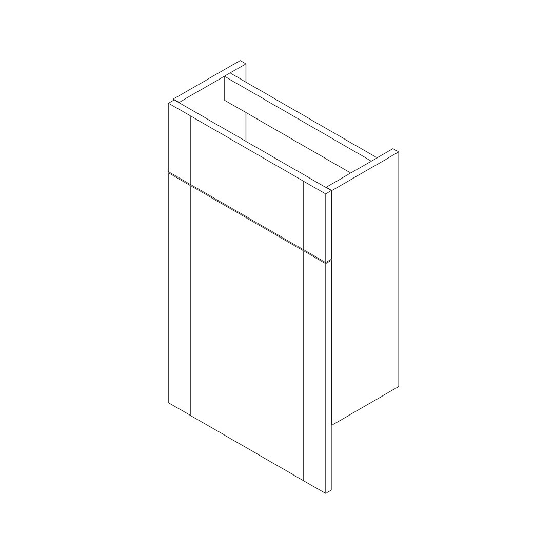 gresham-slimline-500mm-back-to-wall-unit Gresham Slimline Back To Wall Unit - Image 1