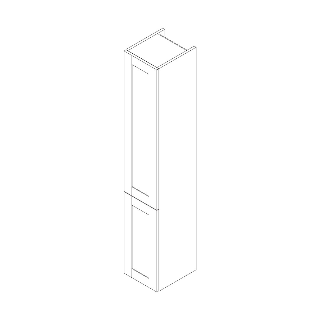 gresham-standard-300mm-2-door-tall-storage Gresham 300mm 2 Door Tall Storage Unit - Image 1