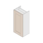 Gresham Slimline 1 Door Storage Unit - Cashmere, 300mm