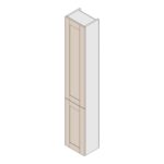 Gresham Slimline 300mm 2 Door Tall Storage Unit 300mm - Cashmere