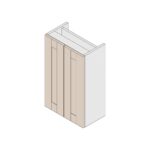Gresham Slimline 2 Door Storage Unit - Cashmere, 400mm