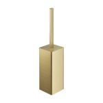 Square Toilet Brush Set - Brushed Brass