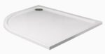 KRISTAL Low Profile Offset Quadrant Shower Tray White & Waste - 1200x800mm, Left Hand