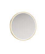 ASTRID BEAM Round LED Mirror - 600mm, Brushed Gold