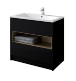 Lucca Floor Standing Unit - 800mm, Matt Black