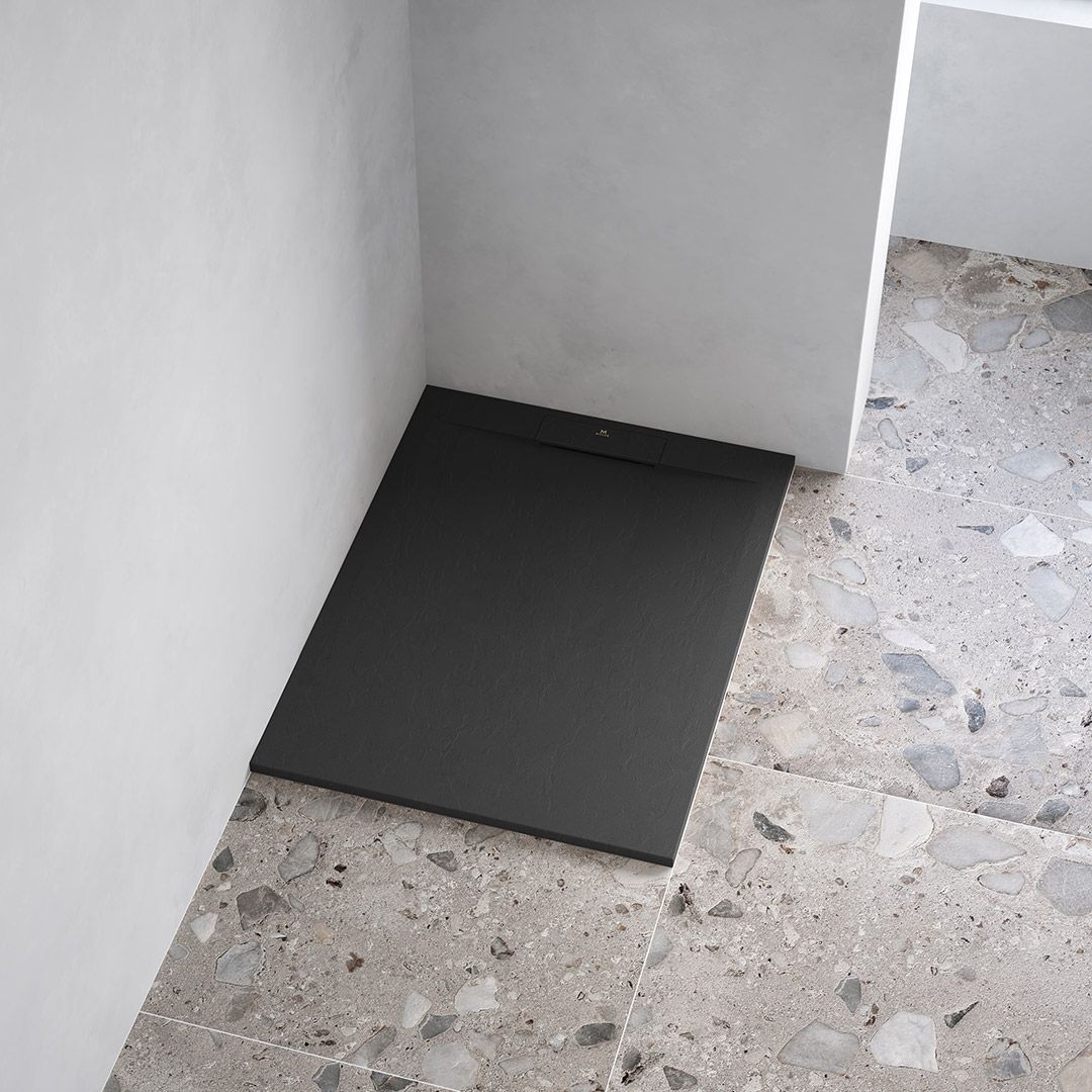 alt129bl_altea-1200x900-black-slate-shower-tray-rectangle_brochure-images_ls_8 Altea Hexalyte Slate Shower Tray - Rectangle - Image 1