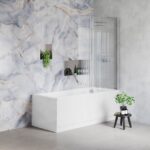 Emmi Bath Screen Flipper Panel - Right Handed, Fluted