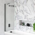 Emmi Bath Screen Wall Profile & Bracing Bar Kit - Black