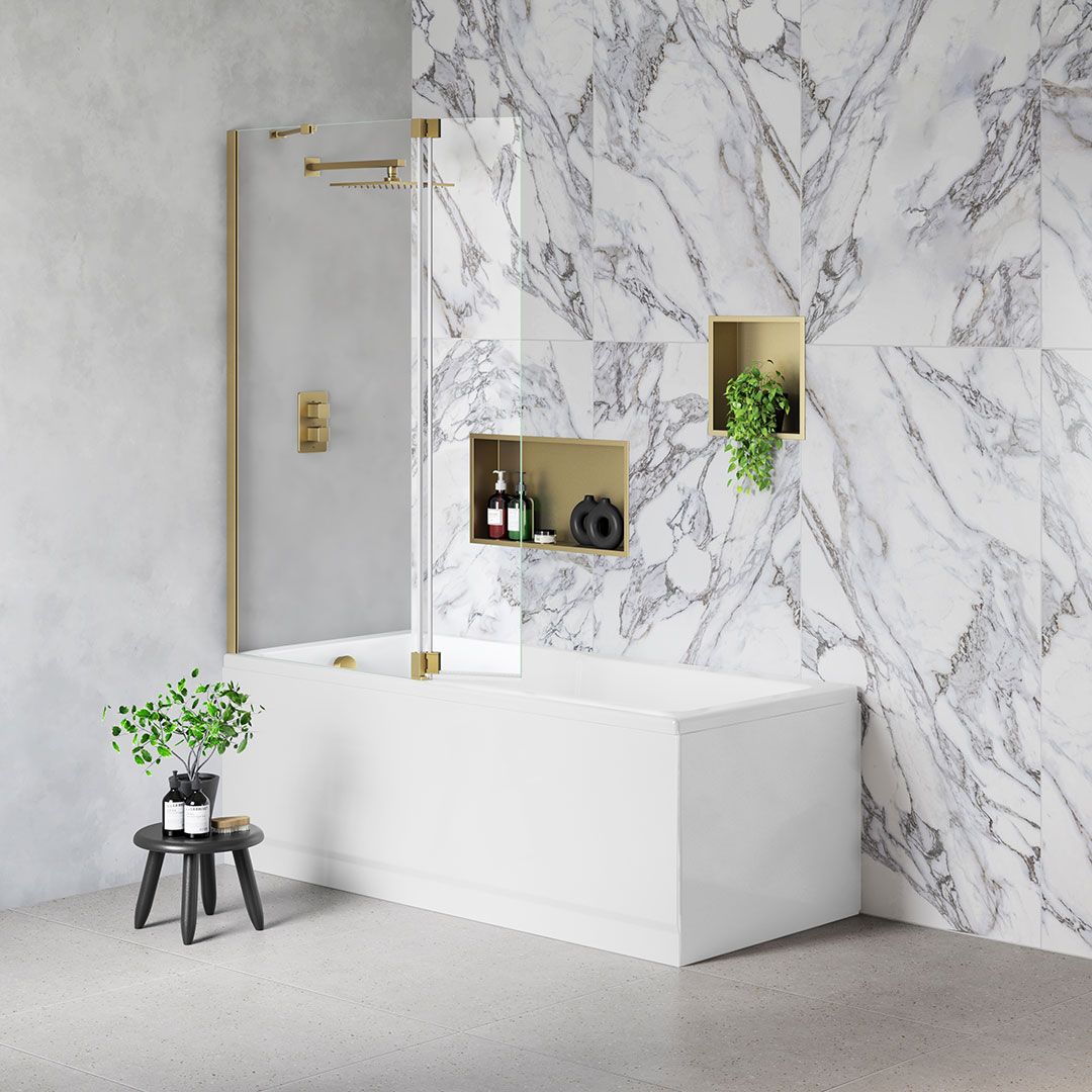 emmi_bath_screen_flipper_panel_edits_brushed_brass_close_door_ls Emmi Bath Screen Wall Profile & Bracing Bar Kit - Image 1