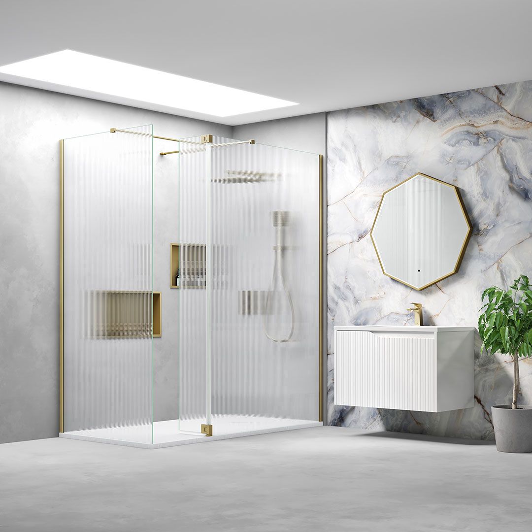 emmi_fluted_other_brushed_brass_room2_ls_1 Emmi Wetroom Wall Profile & Bracing Bar Kit - Image 1
