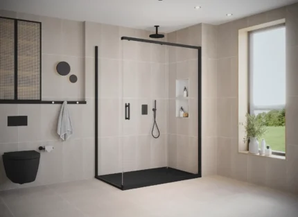 ILI Hinged Door Silver With Clear Glass